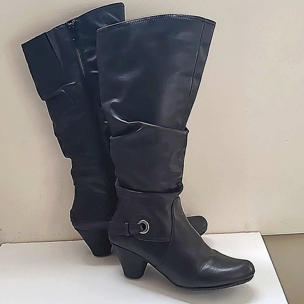 Bass Marcella slouch boots, black, 8.5M